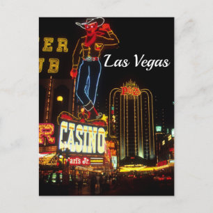 Retro-Las Vegas-Neon-Schilder Vintage-Reise Postkarte