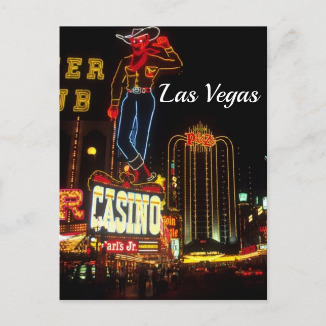 Retro Las Vegas Neon Wegweiser für Jahrgänge Postkarte (Vorderseite)