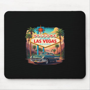 Retro Las Vegas Nevada Las Vegas Souvenir Urlaub Mousepad