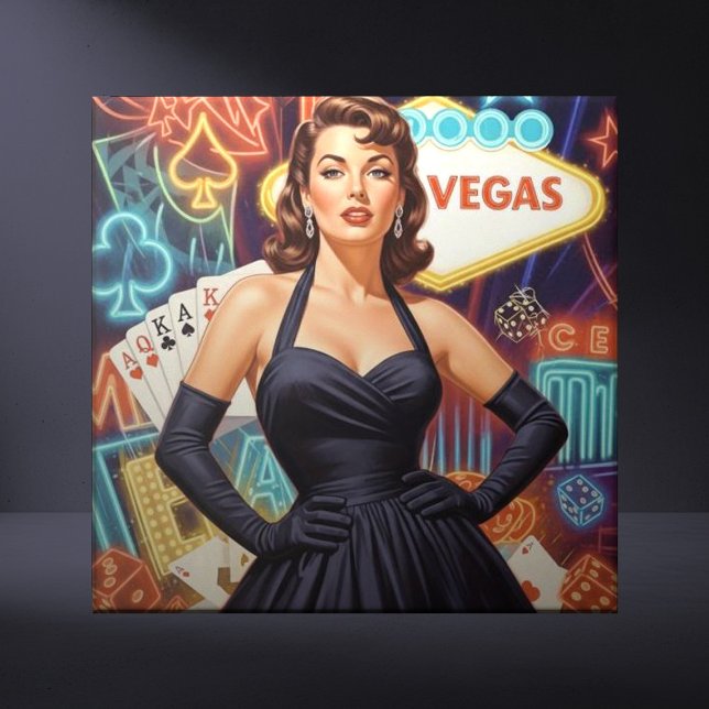 Retro Las Vegas Pin-up Fliese (Von Creator hochgeladen)