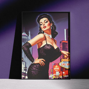 Retro Las Vegas Pin-up Poster