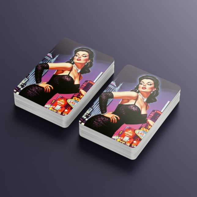 Retro Las Vegas Pin-up Spielkarten (Von Creator hochgeladen)