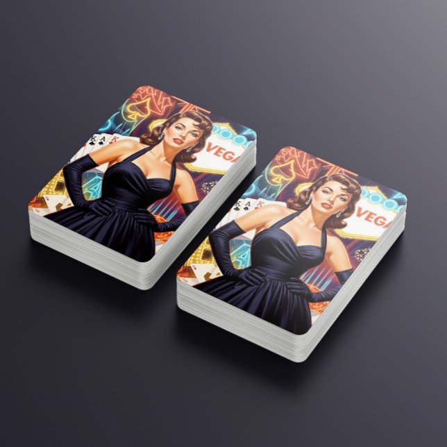 Retro Las Vegas Pin-up Spielkarten (Von Creator hochgeladen)