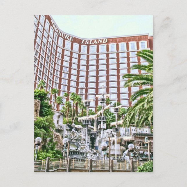 Retro Las Vegas Postkarte (Vorderseite)