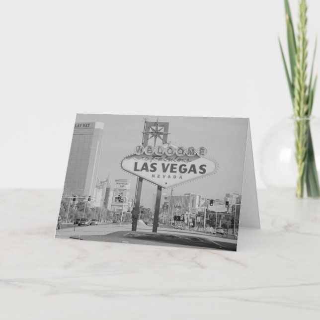 Retro Las Vegas Sign Card Karte (Vorderseite)