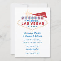 Retro Las Vegas Sign Casino Einladung zur Hochzeit