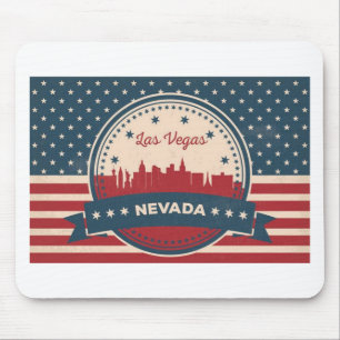 Retro Las Vegas Skyline Mousepad