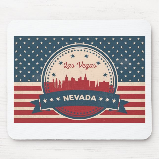 Retro Las Vegas Skyline Mousepad (Vorne)