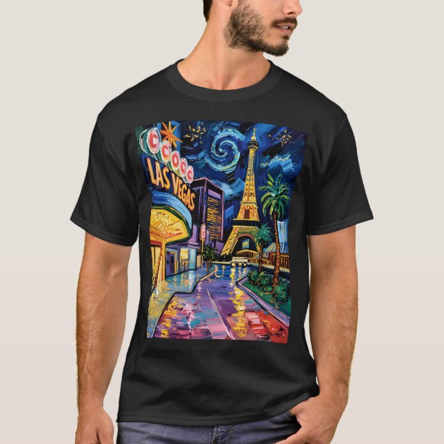 Retro Las Vegas Van Gogh Casino T-Shirt (Vorderseite)