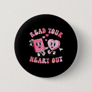 Retro las your Heart Out Valentinstag Teacher B Button