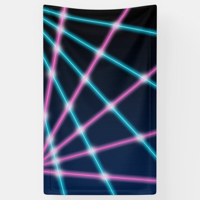 Retro Laser-Foto-Schulporträt-Hintergrund-80er 90s Banner (Vertikal)