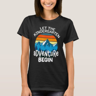 Retro Lass Die Kindergarten-Abenteuer Beginnen Kid T-Shirt