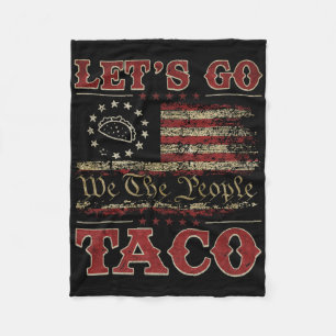 Retro Lass uns Taco Shirt Funny gehen Taco für Fleecedecke