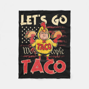 Retro Lass uns Taco Shirt Funny gehen Taco für Fleecedecke