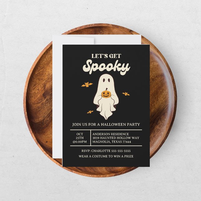 Retro Lasse "Get Spooky Halloween" Einladung (Von Creator hochgeladen)