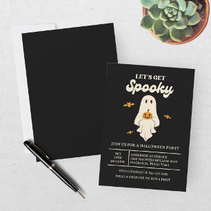 Retro Lasse "Get Spooky Halloween" Einladung