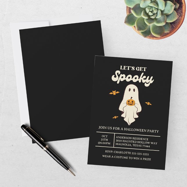 Retro Lasse "Get Spooky Halloween" Einladung (Von Creator hochgeladen)