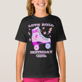 Retro Lasse Roll Roller Skaten Neon Pink T-Shirt