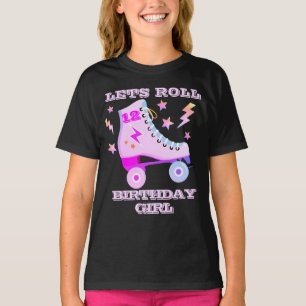 Retro Lasse Roll Roller Skaten Neon Pink T-Shirt