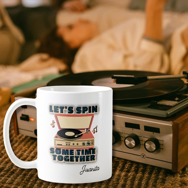 Retro Lassen Sie uns einige Zeit zusammen aufnehme Kaffeetasse (Von Creator hochgeladen)