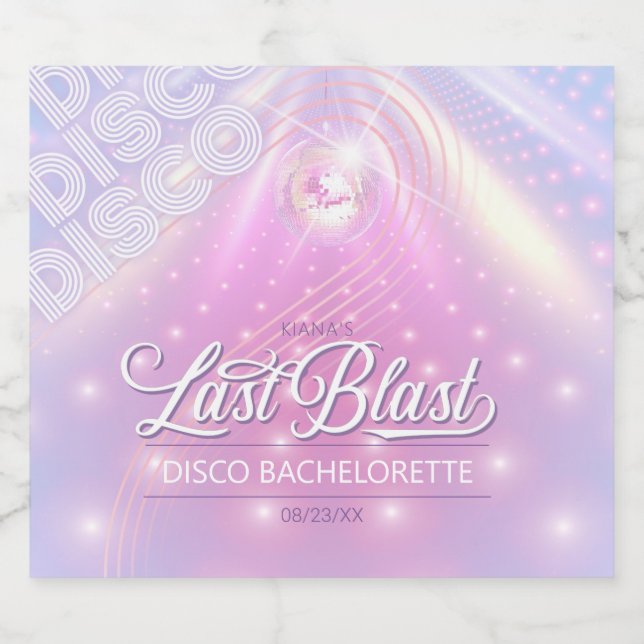 Retro Last Blast Disco Bachelorette v2 ID928 (Einzelnes Label)