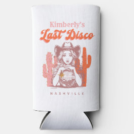 Retro Last Disco Pink Cowgirl Junggeselinnen-Absch Selters Dosenkühler