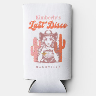 Retro Last Disco Pink Cowgirl Junggeselinnen-Absch Selters Dosenkühler