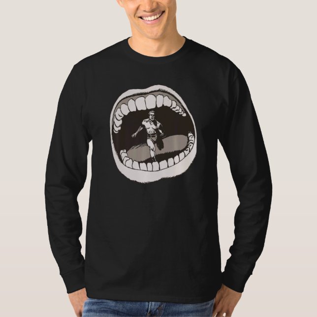Retro läuft Mouth Escape Gape T-Shirt (Vorderseite)