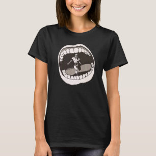 Retro läuft Mouth Escape Gape T-Shirt