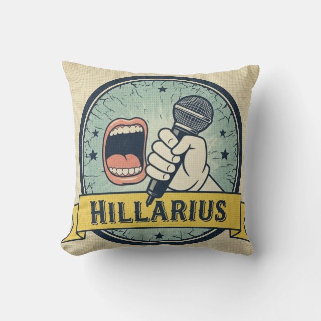  Retro Laugh Riot Throw Pillow Kissen (Vorderseite)