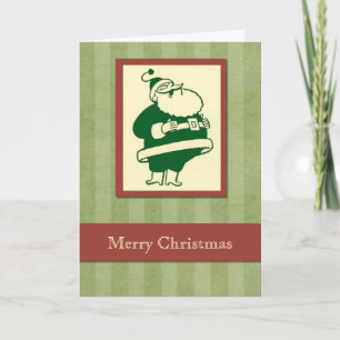 Retro Laughing Santa Weihnachtskarte Feiertagskarte