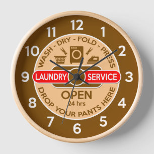 Retro-Launderette-Uhr Uhr