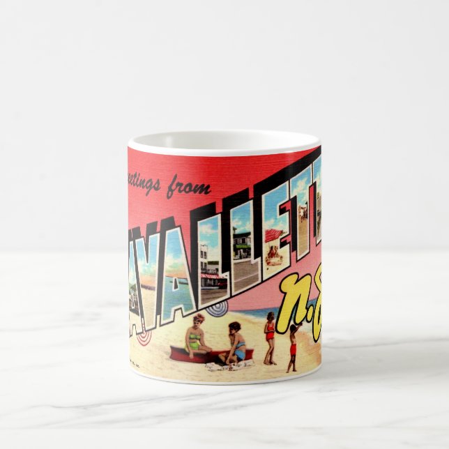 Retro Lavallette NJ Kaffeetasse (Mittel)