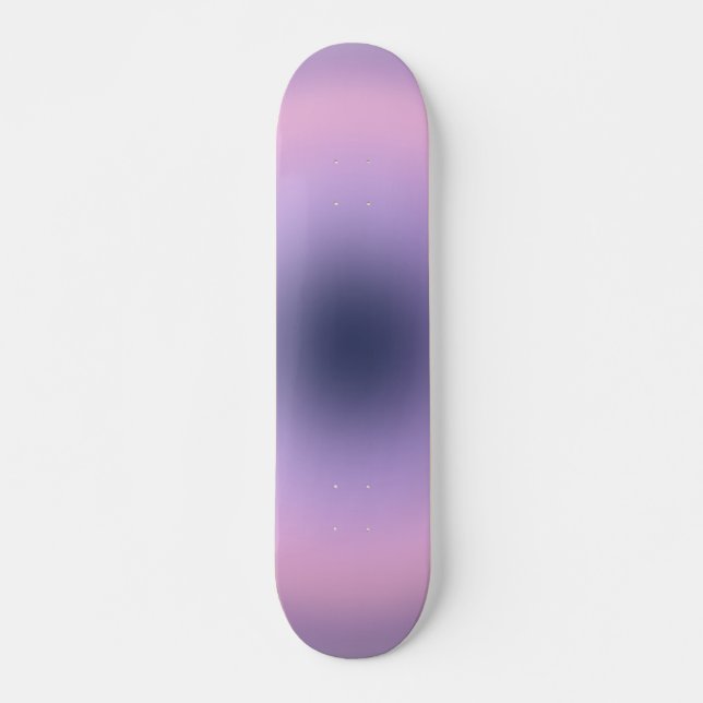 Retro Lavender Lila Gradient Skateboard (Vorne)