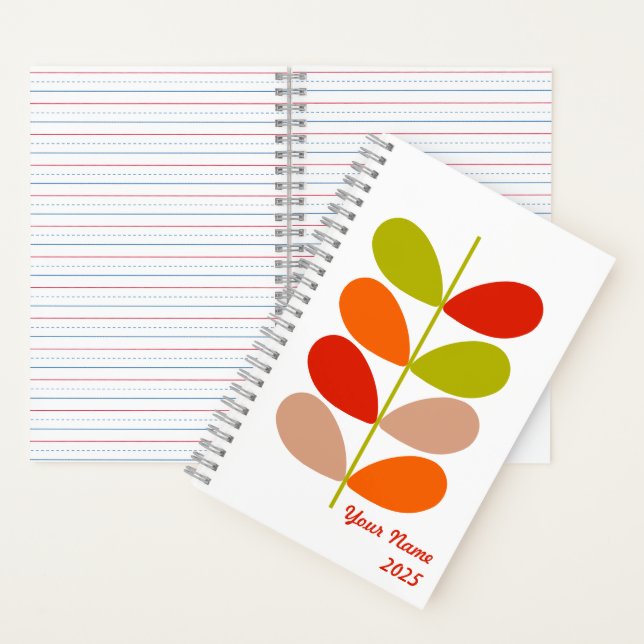 Retro Leaf Notebook - Modernes Mittelalter Notizbuch (Innen)