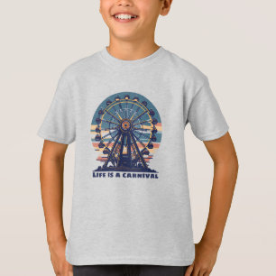 Retro Leben ist ein Karneval für Kinder T-Shirt