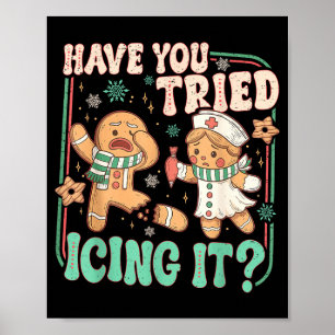 Retro Lebkuchen Hast du es schon mit Zuckerguss pr Poster