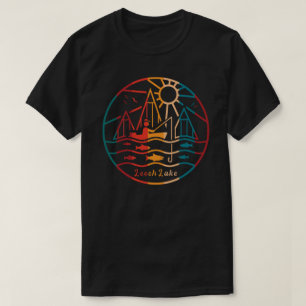 Retro Leech Lake Fishing T - Shirt