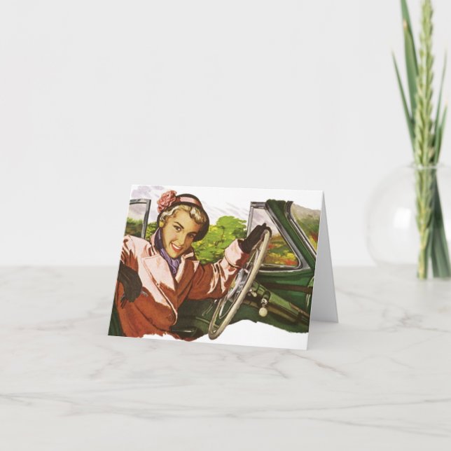 Retro leere Karten-Besuch danken Ihnen Karte (Vorderseite)