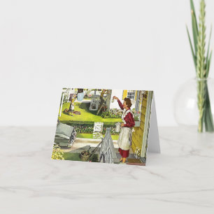 Retro leere Karten-Nachbarschafts-offenes Einladung