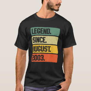 Retro Legend Seit August 2003 20 Jahre alt 20. B T-Shirt