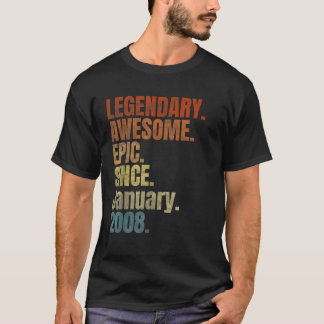 Retro Legendary seit Januar 2008 12 Jahre alt T-Shirt