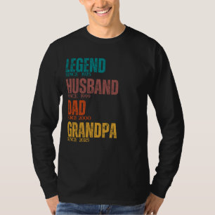 Retro Legende Husband Vater Opa Custom seit dem Ja T-Shirt