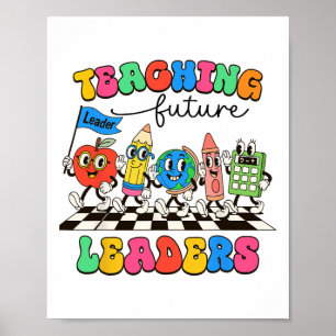 Retro-Lehre Zukunftsführer Groovy-Lehrer Ck To Poster