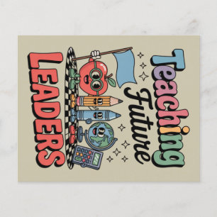 Retro-Lehre Zukunftsführer Groovy-Lehrer Flyer