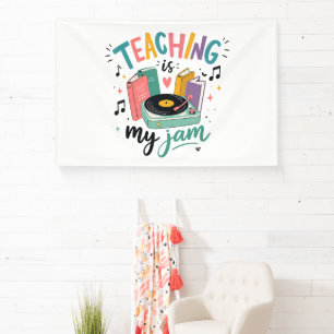 Retro-Lehren ist mein Ding Vinyl-Schallplatte Lehr Banner