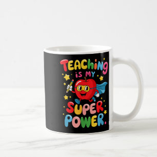Retro-Lehren ist Superpower-Lehrer-Schätzung Kaffeetasse