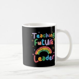 Retro-Lehren zukünftige Führer Groovy-Lehrer zurüc Kaffeetasse
