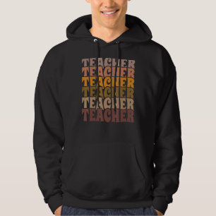 Retro Lehrer Boho Lehrer Oversified Trendy Teache Hoodie