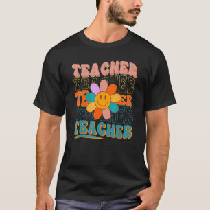 Retro-Lehrer Daisy farbenfrohe Daisy Blume Niedlic T-Shirt